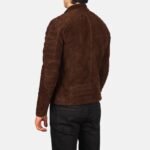 Faisor Mocha Suede Biker Jacket - Image 5