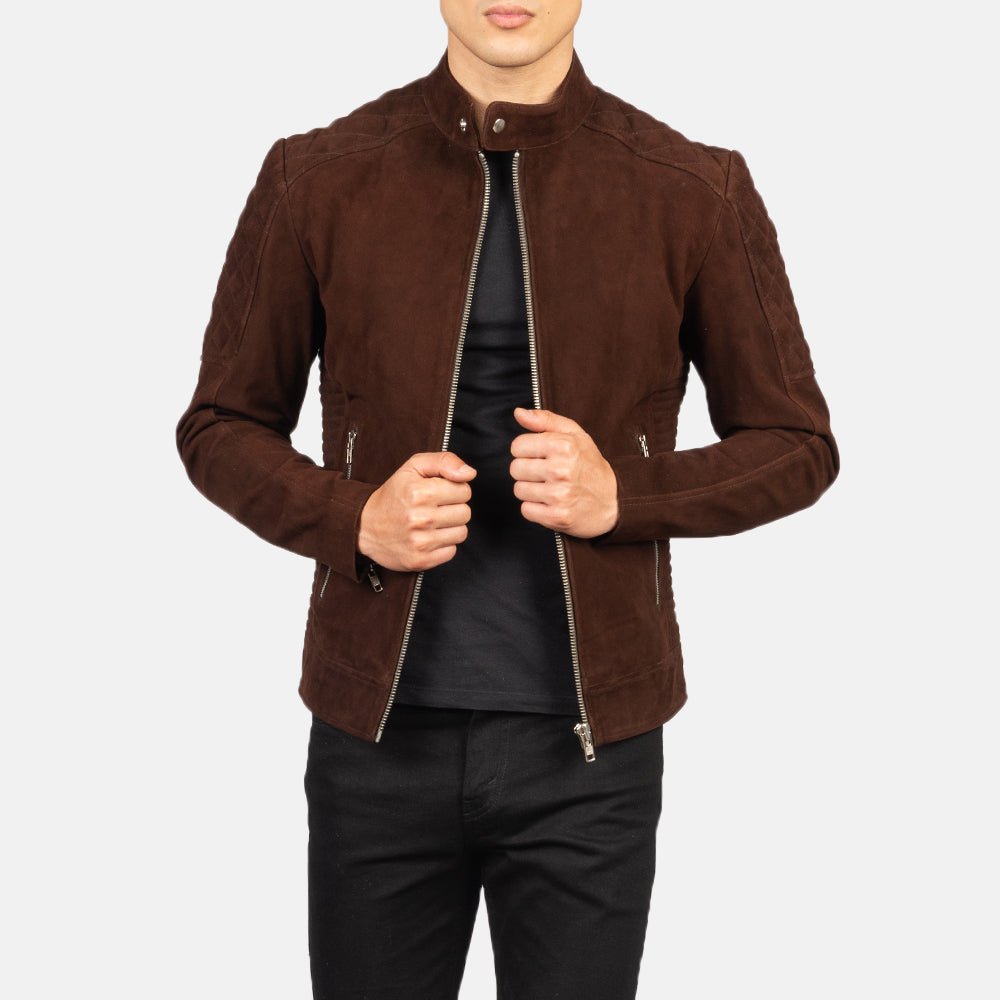 Men_s_Fernando_Quilted_Brown_Suede_Biker_Jacket_Open_Front_f03b2f99-2055-41a3-ad6d-bd7adb8aca29 Fernando Quilted Brown Suede Biker Jacket - Image 1