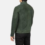 Fernando Quilted Green Suede Biker Jacket - Image 7