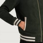 Pascal Green Suede Varsity Jacket - Image 6