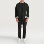 Pascal Green Suede Varsity Jacket - Image 3