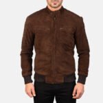 Sven Mocha Suede Bomber Jacket - Image 4