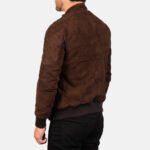 Sven Mocha Suede Bomber Jacket - Image 5