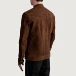 Zen Brown Suede Biker Jacket - Image 6