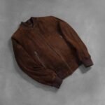 Shane Mocha Suede Bomber Jacket - Image 7