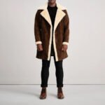 Charles Brown Suede Leather Shearling Double-Breasted Coat - Image 6