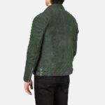 Armand Green Suede Biker Jacket - Image 2
