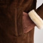 Charles Brown Suede Leather Shearling Double-Breasted Coat - Image 5